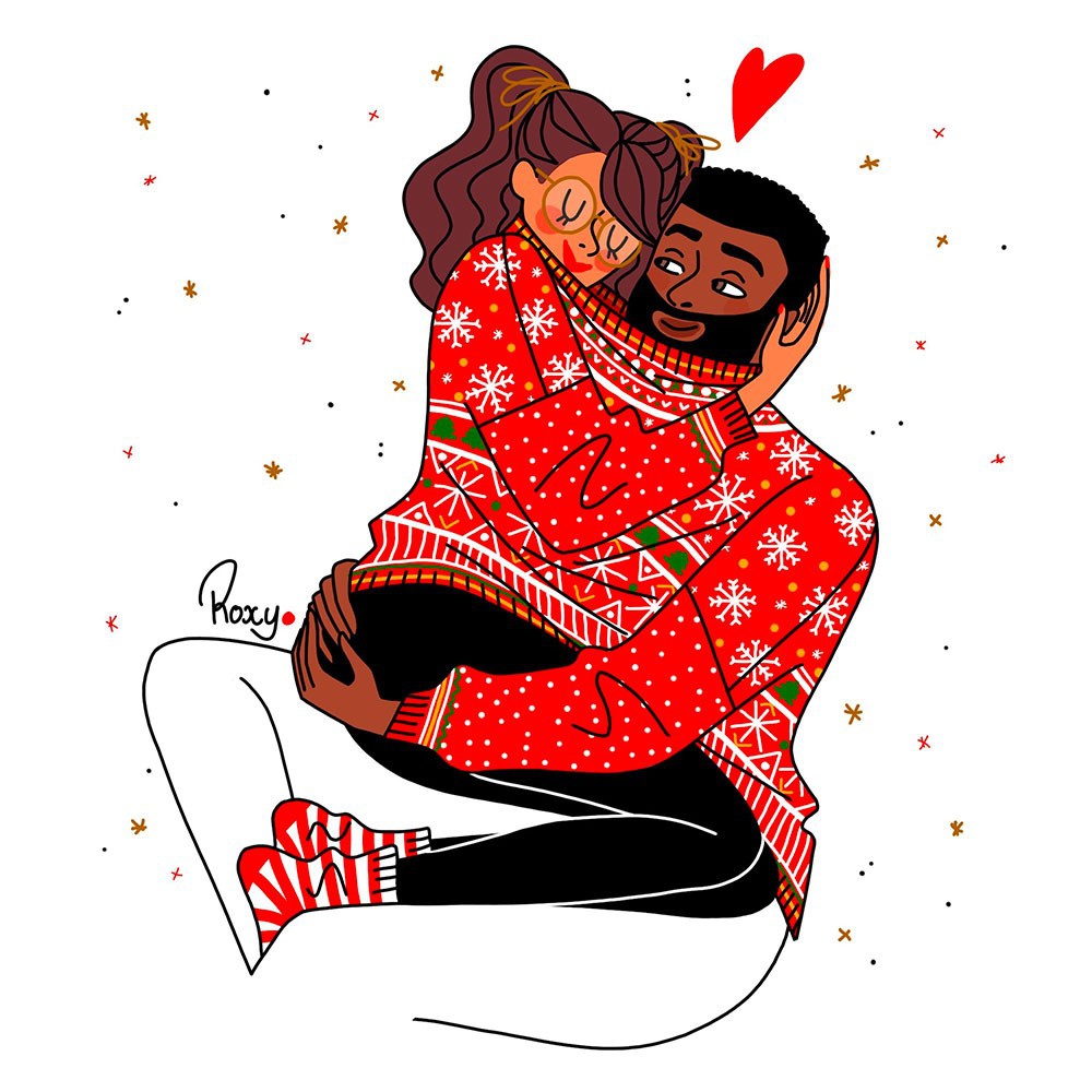 illustration-roxy-lapassade-couple-noel.jpg - Roxy LAPASSADE | Virginie